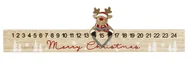 Ozdoby bożonarodzeniowe - Kalendarz Adwentowy W Formie Linijki Z Reniferem - miniaturka - grafika 1