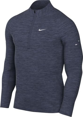 Nike Stride Dri-Fit HV2180-437, top do biegania z zamkiem błyskawicznym dla mężczyzn, Thunder Blue/Htr/Reflective Silv, HV2180-437, XL