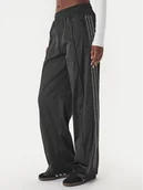 Spodnie sportowe damskie - adidas Spodnie dresowe Pearl Firebird KC7863 Czarny Loose Fit - miniaturka - grafika 1