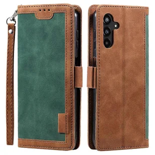 Dla Samsung Galaxy A26 5G Portfel Stojak Blokujący RFID Skórzany Pokrowiec na Telefon - Zielony Wielobarwny Green - Portfele - miniaturka - grafika 1