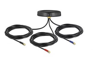 Delock Antena multiband 3 x wtyk SMA wielokierunkowy montaż na dachu - Anteny samochodowe - miniaturka - grafika 1