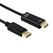 Adaptery i przejściówki - ROLINE 11.04.5995-10 1 m DisplayPort HDMI Czarny 11.04.5995 - miniaturka - grafika 1