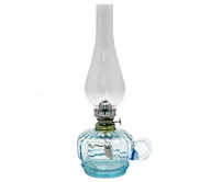 Lampy ogrodowe - Lampa naftowa MONIKA 34 cm niebieska - miniaturka - grafika 1