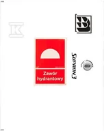 Zawory i kraniki - Zawór hydrantowy typ ZH-52 wraz z obudową, szafka ochronna 400 zawieszana, znak B, zamek OTS, kolor biały RAL9003 - miniaturka - grafika 1