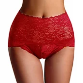Majtki damskie - MAJTKI DAMSKIE KORONKOWE WYSZCZUPLAJĄCE FIGI Z KORONKĄ WYSOKI STAN - miniaturka - grafika 1