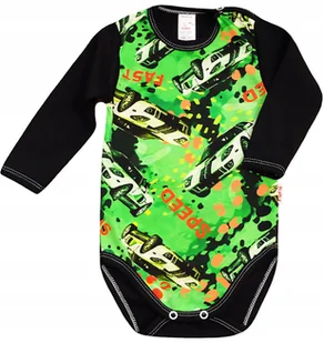 Body Długi rękaw AUTA Speed 100% Bawełna r 74 KLEKLE - Body dla niemowląt - miniaturka - grafika 1