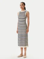 Sukienki - Tommy Hilfiger Sukienka dzianinowa WW0WW45649 Beżowy Slim Fit - miniaturka - grafika 1