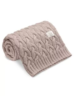 Yosoy Koc dziany 100% merino wool warkocz cocoa milk - Koce i narzuty dla dzieci - miniaturka - grafika 1