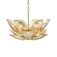 Lampy sufitowe - Designerski żyrandol Wellington P12340BR do jadalni mosiądz - miniaturka - grafika 1