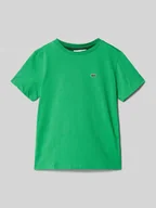 Koszulki dla chłopców - T-shirt z detalem z logo - miniaturka - grafika 1