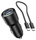Ładowarki samochodowe - Ładowarka samochodowa USB Typ C + USB 60W eXtremestyle CC60CU - miniaturka - grafika 1