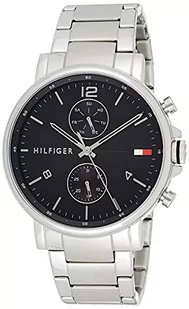 Zegarek Tommy Hilfiger 1710413 Klasyczny Męski Zegarek Kwarcowy, Srebrny - Zegarki męskie - miniaturka - grafika 1