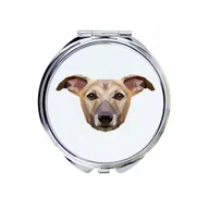 Lusterka do makijażu - Whippet Lusterko kieszonkowe Pies geometryczny - miniaturka - grafika 1
