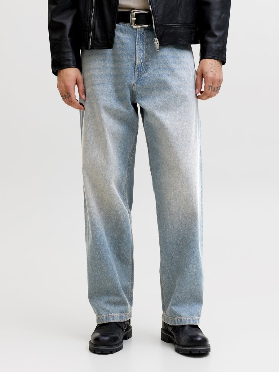 JACK&JONES JEANSY MĘSKIE LUŹNE PROSTE BŁĘKITNE 36/34 7AA