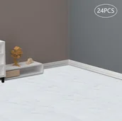 Wykładziny - 24 sztuki wykładziny podłogowej Samoprzylepna wykładzina podłogowa PVC 60 * 30 cm Sypialnia - miniaturka - grafika 1