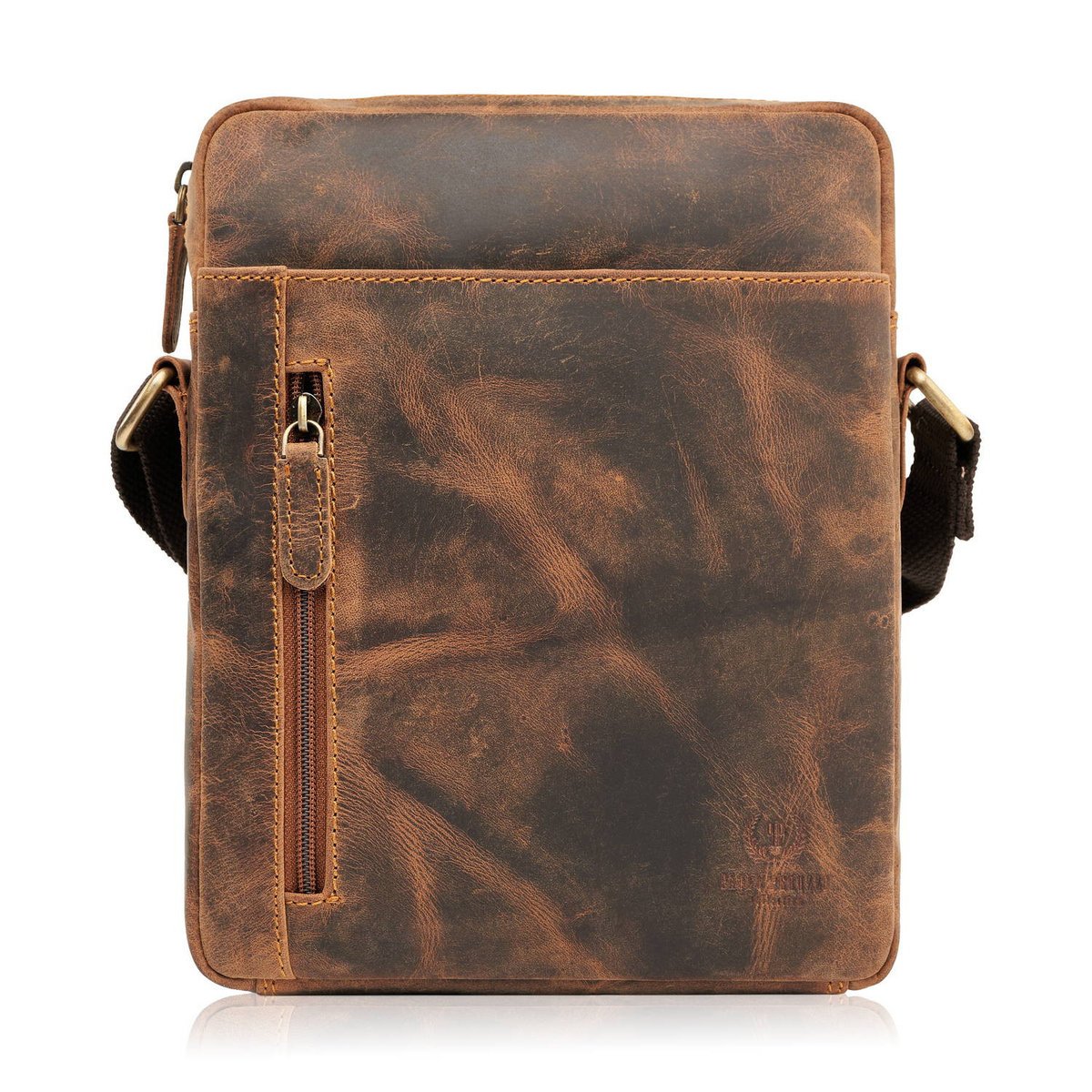 Saszetka Męska Skórzana Na Ramię Brązowa Vintage T-119-Hbr