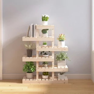 Kwietnik 85X25X109,5 Cm, Lite Drewno Sosnowe - Kwietniki - miniaturka - grafika 1