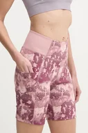 Spodnie sportowe damskie - Columbia szorty sportowe Boundless Trek damskie kolor różowy gładkie high waist 2074471 - miniaturka - grafika 1