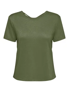 ONLY Koszulka w kolorze khaki - Koszulki i topy damskie - miniaturka - grafika 1
