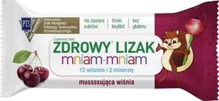 STARPHARMA ZDROWY LIZAK MNIAM MNIAM 6G MUSUJĄCA WIŚNIA - Gumy do żucia, lizaki, dropsy - miniaturka - grafika 1