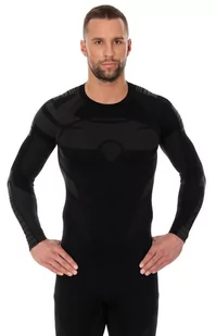 Brubeck, Bluzka termoaktywna męska z długim rękawem, Dry, czarny, rozmiar M - Bielizna sportowa męska - miniaturka - grafika 1