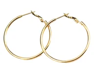 Kolczyki - Kolczyki klasyczne kółka 4cm elegancki wzór na prezent - miniaturka - grafika 1