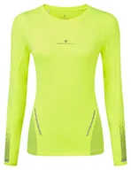 Koszulki sportowe damskie - RONHILL Koszulka do biegania damska z długim rękawem TECH REFLECT L/S TEE fluo yellow/reflect - miniaturka - grafika 1