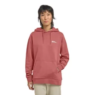 Bluzy damskie - Damska bluza z kapturem Jack Wolfskin ESSENTIAL HOODIE W mineral red - XS - miniaturka - grafika 1