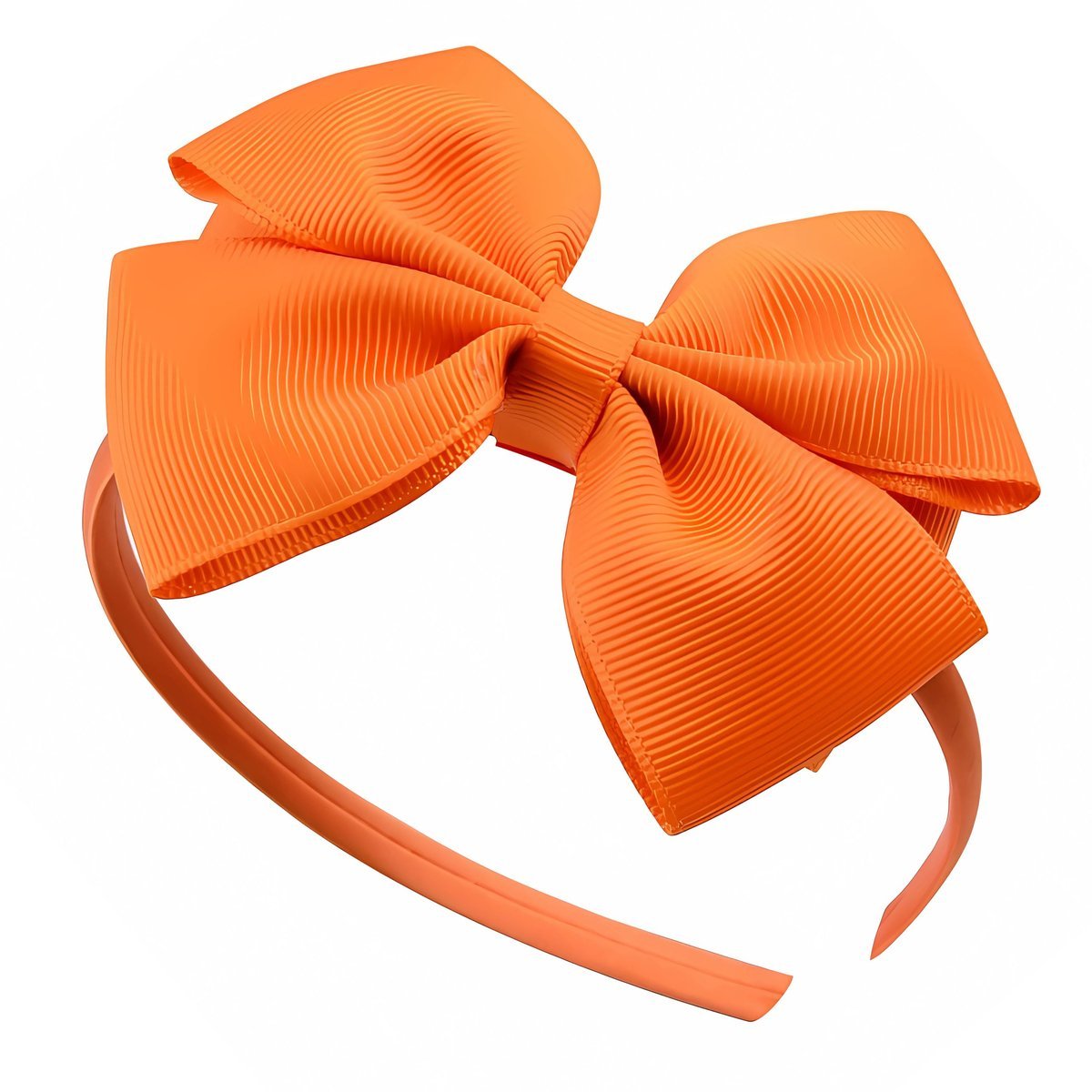 Opaska do Włosów Pomarańczowa na Głowę z Kokardą dla Dziewczynki Lekka