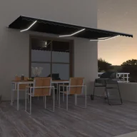 Markizy - VidaXL Lumarko Automatycznie zwijana markiza, LED i czujnik wiatru, 600x300 cm 3068974 VidaXL - miniaturka - grafika 1