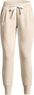 Under Armour Under Armour Rival Fleece Joggers 1356416-783 Beżowe L - Spodnie sportowe damskie - miniaturka - grafika 1