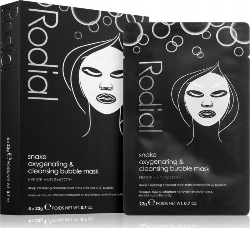 Set, Rodial, Snake, Cleansing, Sheet Mask, For Face, 4 pcs, 22 g For Women