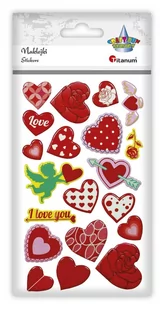 Naklejki wypukłe serca mix 20szt - Zabawki kreatywne - miniaturka - grafika 1