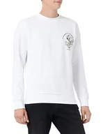 Bluzy męskie - Jack&Jones męska bluza JJLIMIT Sweat Crew Neck, biała, L, biały, L - miniaturka - grafika 1