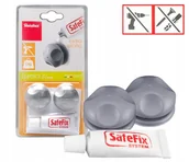 Wieszaki łazienkowe - Metaltex 350480039 Safe Fix haczyków samoprzylepnych 2 sztuki Eureka 35.04.80 - miniaturka - grafika 1