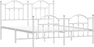 Łóżka - Elior Białe metalowe łóżko małżeńskie 140x200 cm - Wroxo - miniaturka - grafika 1