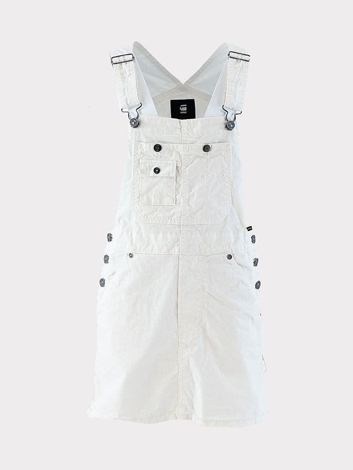 G-Star Sukienka dżinsowa w kolorze kremowym