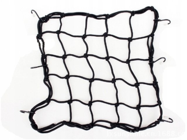 Siatka bagażowa na kask plecak na motocykl 6 hak L