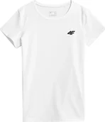 Bluzki damskie - Koszulka damska funkcyjna 4F biała H4L22 TSDF352 10S-L - miniaturka - grafika 1