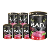 Mokra karma dla kotów - Dolina Noteci RAFI Cat Adult z cielęciną 12 x 400g 53513-uniw - miniaturka - grafika 1