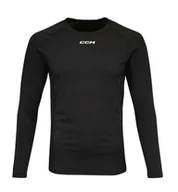 Hokej - T-shirt kompresyjny CCM  Compression LS Top Black Junior L - miniaturka - grafika 1