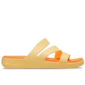 Klapki i japonki damskie - Klapki Crocs Getaway Strappy 209587-78Z - żółte - miniaturka - grafika 1