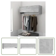 Szafy - The Living Store Szafa betonowa szara 100x32,5x35 cm materiał drewnopochodny - miniaturka - grafika 1