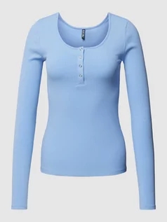 Koszulki i topy damskie - Bluzka z długim rękawem w jednolitym kolorze model ‘KITTE’ - grafika 1