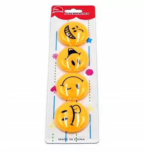 Magnesy Na Lodówkę do tablic Buźki Emoji 4szt - Magnesy - miniaturka - grafika 1