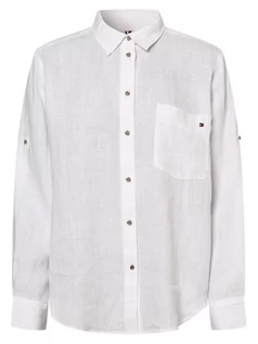 Koszule damskie - Tommy Hilfiger - Damska bluzka lniana, biały - grafika 1