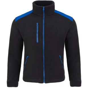 Bluza polarowa medyczna czarna wstawki chabrowa r.XXL - Odzież medyczna - miniaturka - grafika 1