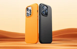 Magnetyczne Etui na telefon iPhone 15 ProMax Baseus Fauxther Series (Pomarańczowe) - Etui i futerały do telefonów - miniaturka - grafika 9
