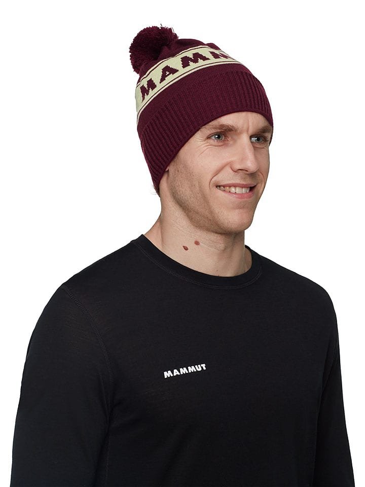 Mammut Czapka beanie w kolorze czerwonym