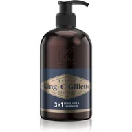 Kosmetyki do golenia - Gillette emulsja do mycia twarzy i brody King C. 350 ml - miniaturka - grafika 1